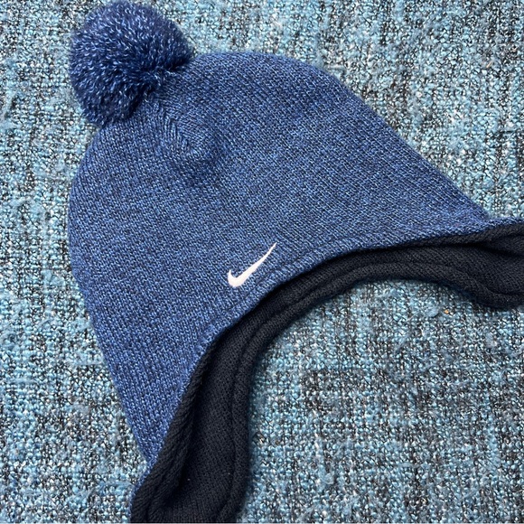 Nike Infant Pom Pom Beanie in Blue - Picture 2 of 4